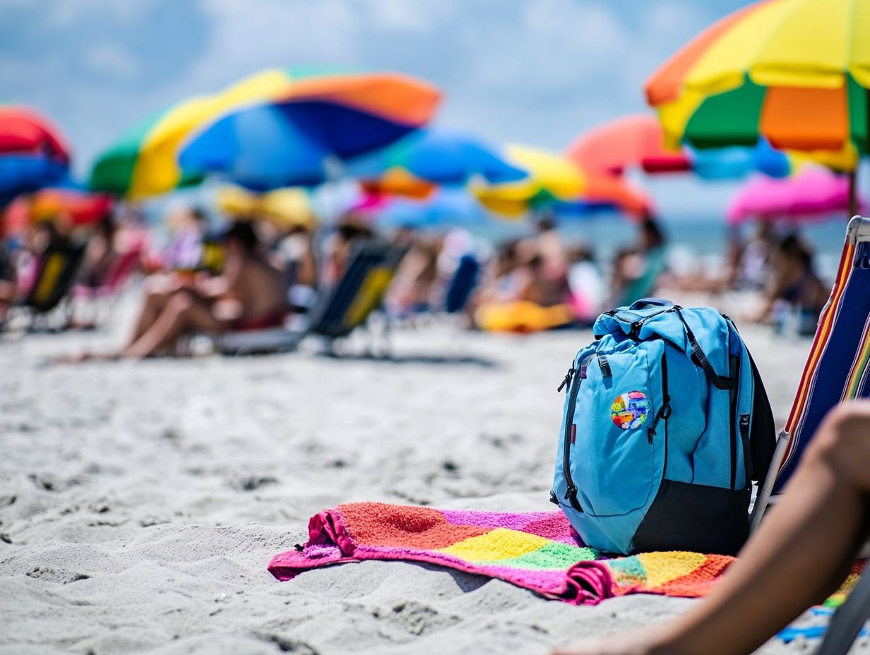 Traveler being aware of surroundings in Myrtle Beach