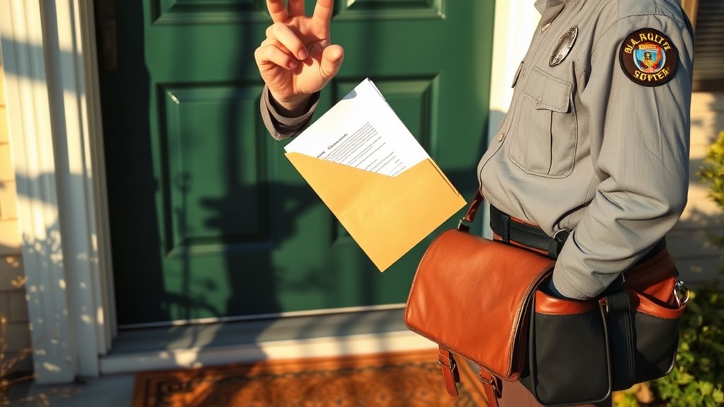 court summons delivery methods