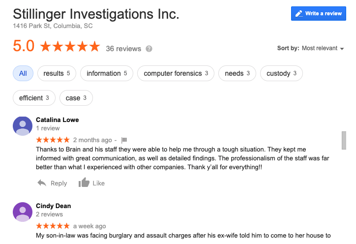 Private investigator Columbia SC